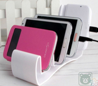 멀티 폰거치대 흰색 책꽂이 업소용손님폰거치대 다용도꽂이