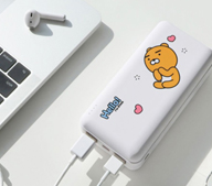 카카오프렌즈 고속 충전 보조배터리 20000mAh 고속 충전 무선 보조배터리 대요량 도킹형 잔량표시 미니 일